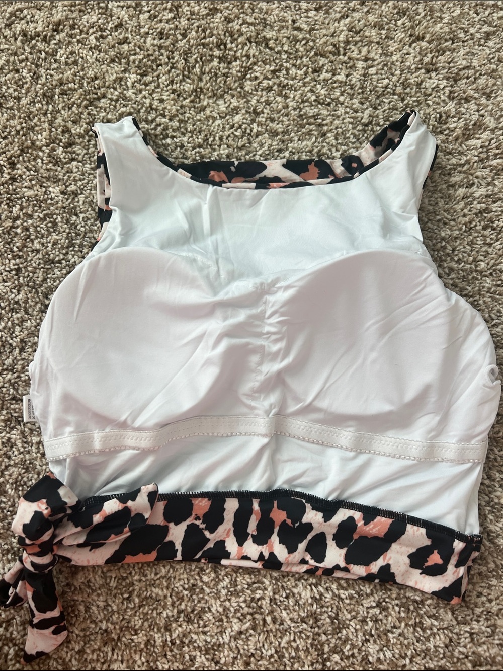 NWOT Sporty Leopard Print Tankini Top and Black High-Waist Bottoms - Size XL - Picture 12 of 14